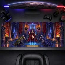 Gothic Tarot Mouse Pads, Morgan Le Fay Hierophant Castle Throne Print, Extended Keyboard Desk Mats, Polyester Surface With Non-Slip Rubber Base For Gaming Setup And Fantasy Desk Decor - View 2