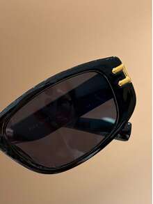 1 Pair Oval Frame Fashion Glasses, Ideal Gift Choice For Teenagers Traveling, Outdoor, Beach Wear - Multicolor - View 4
