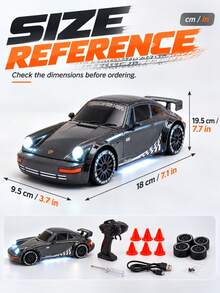 High-Speed Remote Control Racing Car, Electric Drift Car, Rechargeable Off-Road Racing Car Toy, Fast Stunt Car Model, With Replacement Tires And Accessories, Suitable For Boys Children, Remote Control Car, Boys Gift, Christmas, RC Drift Car - Multicolor - View 7