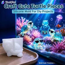 Cubulo Khuôn đúc rùa bằng silicone resin tái sử dụng, khuôn đúc thủ công DIY làm đồ trang trí, bộ làm đồ trang trí bàn mặt bàn cho Giáng sinh, Halloween, ngày lễ, phong cách bể cá cho tượng trang trí - Khuôn làm rùa ngầu - Xem 8