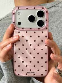 Casing Ponsel Minimalis Lucu dengan Motif Bintang Berkilau dan Aurora Mengkilap, Kompatibel dengan iPhone 18 Pro Max 18 Pro 17 Pro Max 17 Pro 17 16 Pro Max 16 Pro 16 15 Pro Max 15 Pro 15 14 Pro Max 14 Pro 14 13 Pro Max 13 Pro 13 12 11, Pelindung Belakang Lembut Asimetris Berkilau Segar dengan Efek Riak Air - Bintang berwarna cokelat kemerahan - View 2