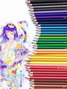 1pc, Colored Pencils, Oil-Based Colored Pencils, Art Painting Colored Pencil Set - Multicolor - View 6