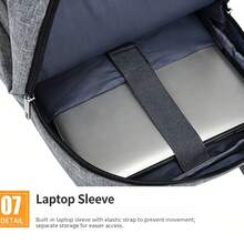 1pc 10*29*40cm Backpack With White "N Y" Letter Print, Business Backpack, Multi-Color Options, Girls Backpack, Suitable For Campus, Short Trips, Student Campus, Daily Commute And Work, Large Capacity Compartment Can Store Laptop And Various Learning Supplies, All Season Use - Backpack - View 4