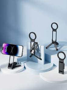 MagSafe Portable Magnetic Tripod Phone Stand, Multi-Function Horizontal & Vertical Fixed Expansion Magnetic Mount - Multicolor - View 1