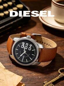 Diesel DZ1513 Men's Gift Quartz Watch, Vintage Large Number Dial Design, Casual Retro Style Men's Wristwatch - one-size - View 2