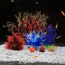 Aquarium Plants, 7 Pack Artificial Coral Ornament For Fish Tank Decorations - A - View 4