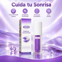 EELHOE 30ML/1FL.OZ Pasta de Dientes Púrpura V34 Limpieza Bucal Ayuda a Neutralizar los Tonos Amarillos y a Restaurar la Apariencia de Brillo en la Superficie Dental - Menta - Ver 6