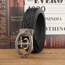 Men's Vintage Second Layer Cowhide Belt With Automatic Buckle - Fashionable Casual Jeans Accessory - For Men - Perfect Gift For Husband And Father - DC86 87 - View 8