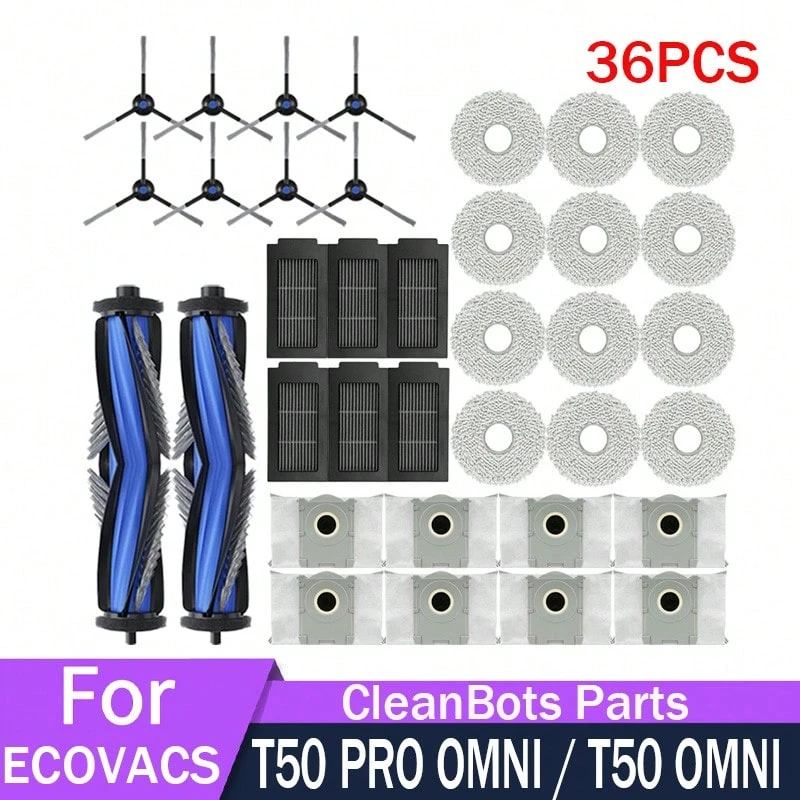 For Ecovacs T50 PRO OMNI / T50 OMNI Robot Vacuum Spare Parts Main Side ...