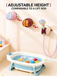 Adjustable Angle Suction Cup Shower Head Holder, Vacuum Suction Wall Mount Handheld Sprayer Bracket, No Drilling ABS Bathroom Shower Accessory For Bathtub & Tub, Easy Install, Space Saving, Rustic Style Home Decor, Christmas Essential - Multicolor - View 7