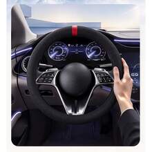 Car Steering Wheel Cover Without Inner Ring - Suitable For Most Cars, Trucks And SUVs, All Season - Black - View 7