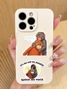 50pcs Punch Monkey Stickers, Funny Monkey Vinyl Stickers, Suitable For Water Bottles, Laptops, Phone Cases, Skateboards, Luggage, Notebooks, Phones - Multicolor - View 5