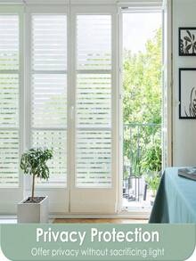 1 Roll Frosted Window Film, No Glue Needed, Static Adhesion, Privacy Protection, Opaque, UV Protection, Suitable For Bathroom, Kitchen And Office - A - View 2
