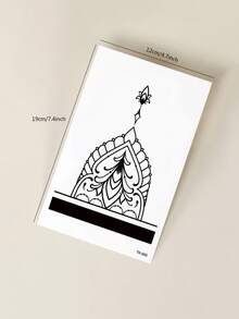 1 buah Stiker Tato Sementara Tahan Air Pola Totem Geometris Simetris Eksotis Hitam untuk Pesta, Hadiah DIY, Hadiah Liburan, Festival Musik, untuk Lengan, Punggung, dan Kaki - Hitam - View 7