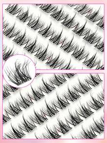 90PCS C-Type Curled Non Adhesive False Eyelashes, Non Adhesive Design, Press Type Self-Adhesive Eyelashes, Reusable, Durable, Lightweight False Eyelash Extension, Suitable For All Places, Eyelashes, False Eyelashes, Non Adhesive Eyelashes - C - View 6