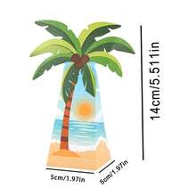 10pcs/Pack Gift Candy Cookie Boxes Paper Boxes Theme Boxes Party Coconut Palm Tree Boxes Popcorn Boxes Beach Coconut Party Suitable For Various Holiday Decoration Paper Boxes - View 11