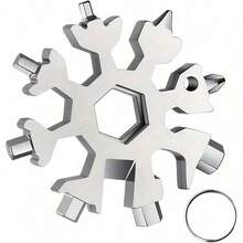 Christmas Snowflake Pendant, Portable 18-In-1 Universal Tool Card Hex/Octagon Screwdriver, Outdoor Multi-Use Hex Snowflake Wrench, Christmas Small Gift, Christmas Gift, Snowflake Bottle Opener - Multicolor - View 12