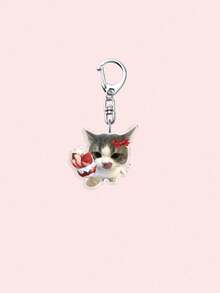 1PC/7PCS Funny Cat Keychain, Cat Drinking Matcha Beverage Bag Charm, Backpack Charm, Car Keychain And Phone Accessory, Perfect Small Gift For Boyfriend, Girlfriend, Family, Friends And Cat Lovers, Christmas Gift, Almost Sold Out - A - View 6