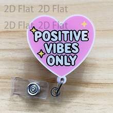1pc Retractable D-Shaped Badge Reel With Funny Quote Design, Nurse Hospital ID Badge Clip Office Lanyard - A - View 9