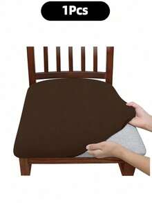 Solid Color High Elastic Chair Seat Cover, Dust-Proof And Wear-Resistant, Suitable For Dining Chair, Office And Home Decor, Washable Dust-Proof Protective Cover, Suitable For Restaurant, Hotel, Home Bench Use, Universal Milk Silk Chair Seat Cover, Dining Chair Cover, Dining Table Chair Cover, Dining Chair Cover Set, 1, 4 Or 6 Pieces - Multicolor - View 18