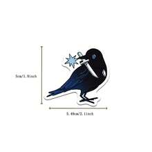 50Pcs Cute Magic Crow Stickers, Waterproof Vinyl Raven Decals For Laptop Phone Water Bottle Journal Scrapbook - Multicolor - View 2