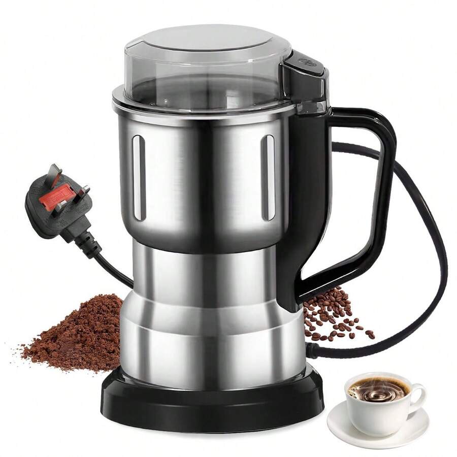 1 buah Penggiling Kopi Elektrik Mini, Pengoperasian Sekali Sentuh, Perlindungan Panas Berlebih, Penyimpanan Dapur yang Praktis, Cocok untuk Menggiling Kopi, Bumbu, Lada, dan Biji-bijian. Hanya Cocok untuk Menggiling Bahan Kering dan Lunak