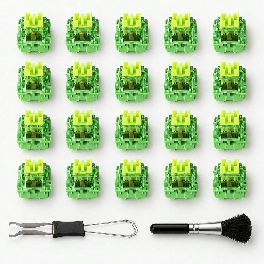 Penggantian Tombol Switch Keyboard 36 72 100 Pcs 5 Pin Hot Swap Switch untuk MX Outemu RGB Redragon Ideal untuk Kantor dan Gaming Gratis 2 in 1 Alat Pencabut dan Sikat Pembersih - View 1