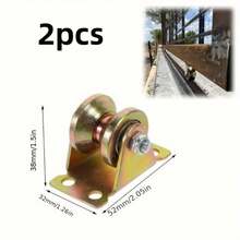 Solid Metal V-Groove Roller With Mounting Base, Heavy Duty Sliding Door Roller, Track Wheel For Farm Fence, Yard Gate, Industrial Sliding Door, Sliding Barn Door Hardware Accessories - A - View 7