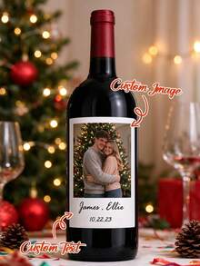 Label Botol Anggur Kustom, Label Wiski Ulang Tahun yang Dipersonalisasi dengan Foto Nama Tanggal, Label Foto Pasangan yang Disesuaikan untuk Pertunangan, Pernikahan, Ulang Tahun, Dekorasi Hadiah Pesta Pengantin, Stiker Prosecco dan Champagne yang Disesuaikan untuk Keluarga dan Teman - MultiWarna - View 7