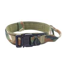 Practical Large Dog Collar With Control Handle, Adjustable Fit, Heavy-Duty Quick-Release Metal Buckle, 1000D Nylon Fabric, Padded Webbing, D-Ring, Suitable For Training And Hiking - Multicolor - View 36