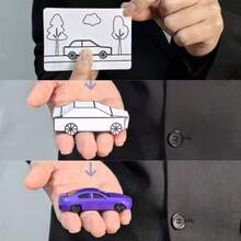 1pc Car Magic Prop, Drawing To Mini Car Magic Trick, Close-Up Magic Performance Toy, Creative Party Magic Accessory, Novel Birthday Gift, Christmas Gift - Multicolor - View 2