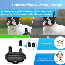 Rechargeable Waterproof Dog Shock Collar With Remote, 3300ft Range, 3 Training Modes, Suitable For 8-120lbs Small/Medium/Large Dogs - Burnt Orange - View 6
