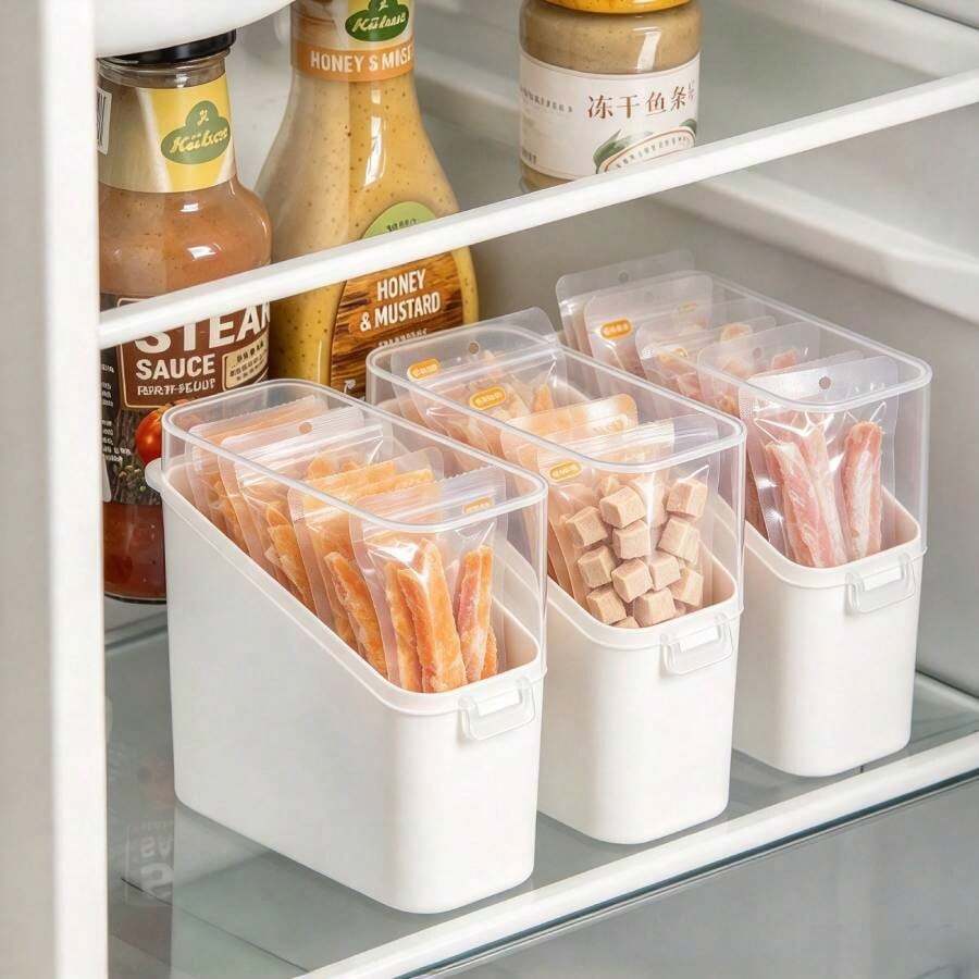1PC Pet Snack Storage Container With Clear Lid, Airtight Lock Design ...