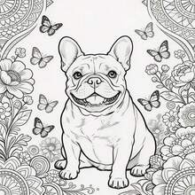 1 Adult Coloring Book Dog Breed Theme, Exquisite Mandala Floral Animal Coloring Pages, Helps Relieve Stress, Perfect Holiday And Birthday Gift For Dog Lovers - Bulldog - View 11