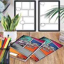 1 Blank Comic Book Ultimate Manga Story DIY Hand-Drawn Sketchbook Multi-Panel Layout Template Drawing Book Creative Doodle Notebook Gift - Single Piece - View 7
