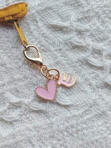 1pc Fashionable Two-In-One Letters + Pink Heart Keychain Exquisite And Cute Keychain For Bags And Wallets And Other Decorative Pendants Surprise Gifts - Multicolor - View 9