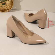 Women's Pointed Toe Daily Versatile Fashion High Heels - Apricot - View 12