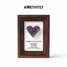 1PC Natural Crystal Ore Mini Photo Frame, Reiki Energy Healing Feng Shui Decor, Good Luck Home Office Ornament, Thanksgiving & Christmas Gift - Mineral Label Mini Photo Frame - View 13