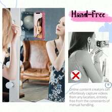 1pc Rectangular Phone Case Back Cover, Silicone Suction Cup, 24 Holes, Strong Suction, Wall Mountable, Available In Pink, Blue, White, Black, Room Decor, Makeup Bag, Vanity, Travel, Storage Container - Multicolor - View 3