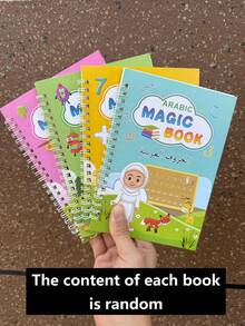 4 Books Arabic Calligraphy Practice Books, Suitable For Calligraphy Practice And Back To School Arabic Alphabet Learning - Multicolor - View 14
