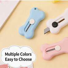 1pc Cute Bone Shape Mini Utility Knife, Portable Retractable Box Cutter, Small Letter Opener, Paper Cutter For Student Art Craft, Package Unboxing Tool, Pocket Wallpaper Cutting Knife - Pet Bone-shaped Opening Knife - View 4