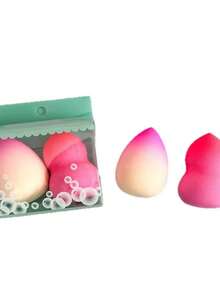 1/2/4/8pcs Dual-Color Gourd-Shaped Makeup Sponge Set, Christmas Series Makeup Tools - Multicolor - View 5