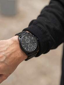 Diesel Black Samurai Men's Watch, Matte Black Case And Dial, 3D Luminous Markers, All-Black Steel Band, Personalized Men's Watch - Black - View 5