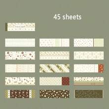 45pcs, Sticker Book, Floral Pattern Series Planner Material DIY Stickers, Vintage Floral Element Sticker Book, Exquisite Pattern Planner Material Stickers, Decorative Planner Scrapbook Aesthetic Sketchbook Creative Handmade DIY Collage Card Material, Office And School Supplies - one-size - View 13