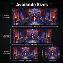 Gothic Tarot Mouse Pads, Morgan Le Fay Hierophant Castle Throne Print, Extended Keyboard Desk Mats, Polyester Surface With Non-Slip Rubber Base For Gaming Setup And Fantasy Desk Decor - View 5