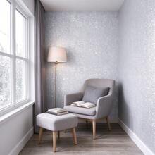 1 Roll Self-Adhesive Silver Shiny PVC Wallpaper, Easy To Clean And Removable Wall Sticker For Bedroom, Living Room, Home Decor, Cabinet, Display Shelf, Furniture Renovation - A - View 7