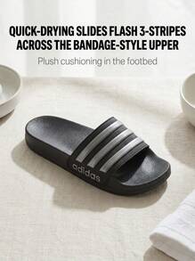 Adidas Adilette Kids' Comfortable Soft Durable Shopping Beach Weekend Black JS2523 - Black - View 2