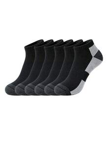 1/6/10/20 Pairs Black White Grey Block Color, All Season Short Mid-Calf Style, Men's Multi-Occasion Sports Casual Short Mid-Calf Socks - Multicolor - View 16