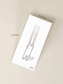 STARTTOOS 1pc Minimalist Cute Healing Cat Pattern Party Gift DIY Holiday Gift Music Festival Temporary Waterproof Tattoo Sticker For Arm, Waist, Abdomen, Leg - Multicolor - View 7