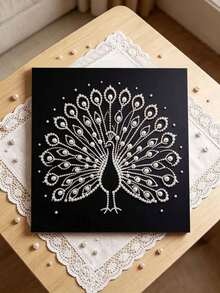 Handmade Pearl Painting Set, Pearl Peacock Pattern Design, Full Set Of Hand Tools, Wall Decoration, Holiday Gifts. - A - View 2